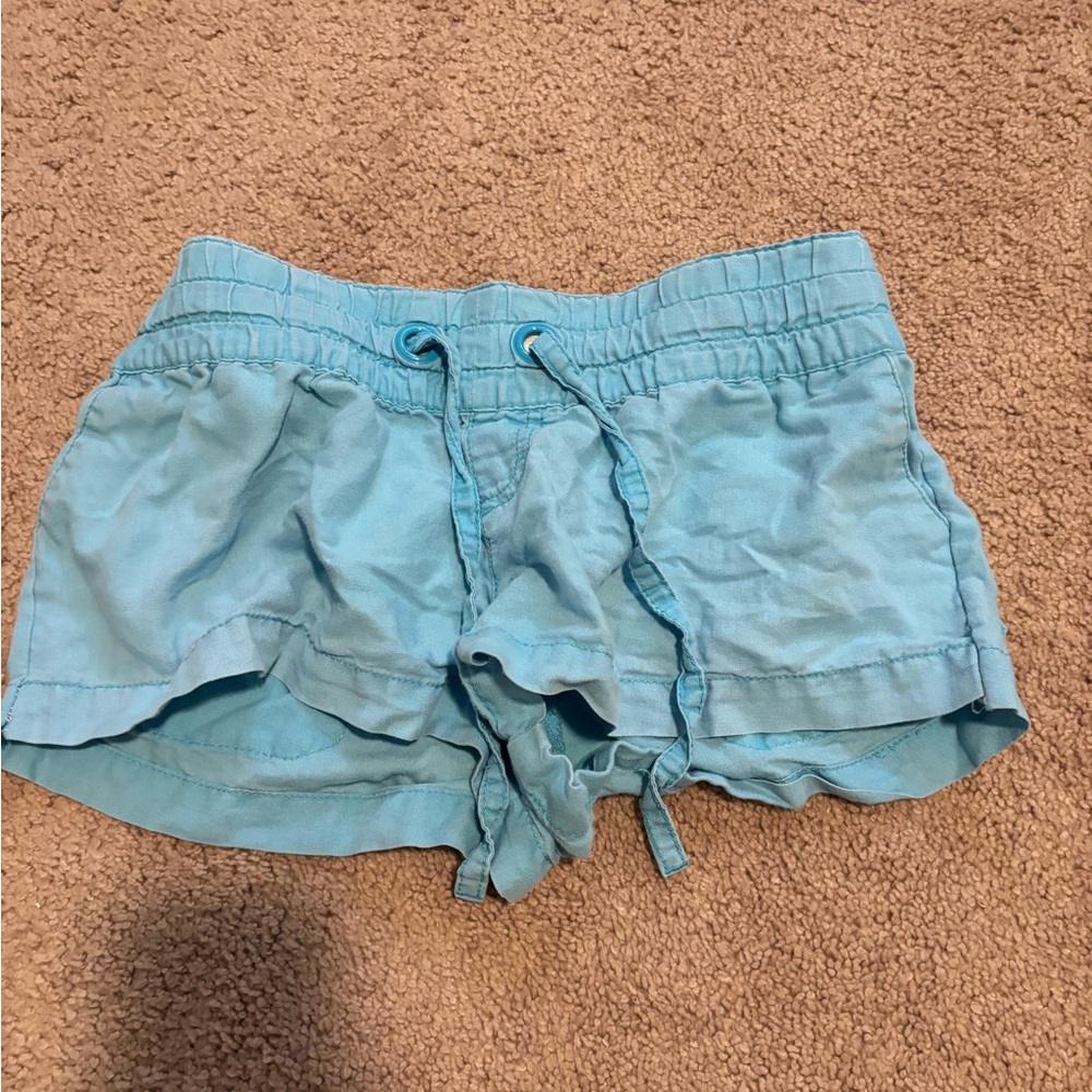 Women's Blue Drawstring Shorts